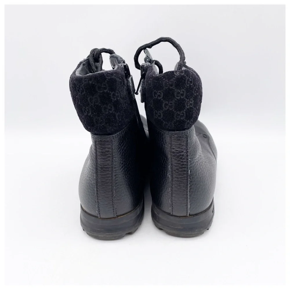Gucci‎ Kids Black Lace Up Boots Size 32
